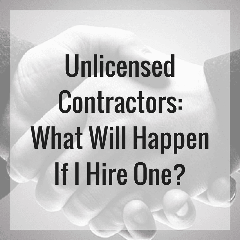 unlicensed contractors