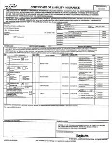 Business Insurance Certificate Business Insurance Certificate